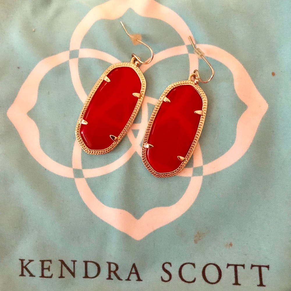 Kendra Scott Elle Earrings Bright Red